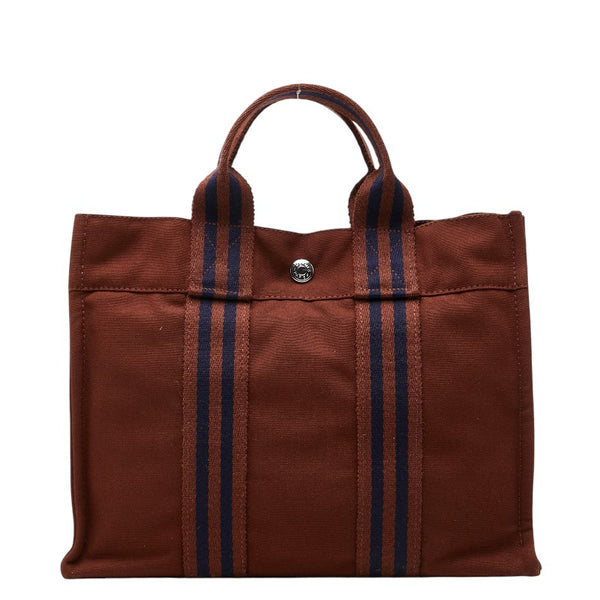 Sac Hermès Foolto PM Marron Canvas occasion état parfait certifié Avaia