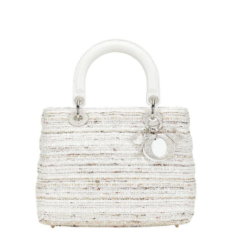 Sac Lady Dior Cannage Tweed Blanc occasion état parfait – coloris rare certifié Avaia