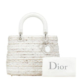 Sac Lady Dior Cannage Tweed Blanc occasion état parfait – coloris rare certifié Avaia