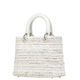 Sac Lady Dior Cannage Tweed Blanc occasion état parfait – coloris rare certifié Avaia