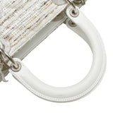 Sac Lady Dior Cannage Tweed Blanc occasion état parfait – coloris rare certifié Avaia