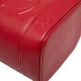 Sac Chanel Coco Mark Vanity Bag Rouge Caviar occasion détail logo CC