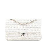 Sac Chanel Matelassé 25 Coco Mark W Flap Tweed Blanc Beige occasion état très bon – certifié authentique Avaia