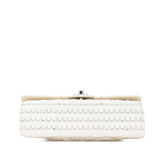 Sac Chanel Matelassé 25 Coco Mark W Flap Tweed Blanc Beige occasion état très bon – certifié authentique Avaia