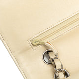 Sac Chanel Matelassé 25 Coco Mark W Flap Tweed Blanc Beige occasion état très bon – certifié authentique Avaia