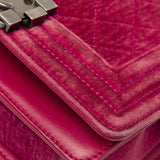 Sac Chanel Boy Coco Mark Rose Velours occasion état très bon – édition velours rare certifiée Avaia